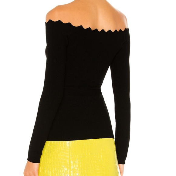 NWT Milly Scallop Pullover Sweater Black XS - Picture 2 of 5